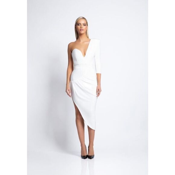 Zhivago IT’S NO GAME Midi DRESS white US8 - Picture 2 of 11